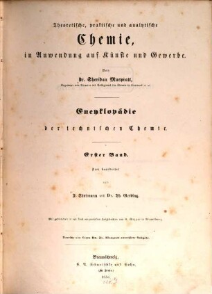 Theoretische, praktische und analytische Chemie, in Anwendung auf Künste und Gewerbe, 1. Acetylsäure - Copper