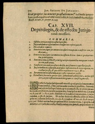 Cap. XVII. De privilegiis, & de effectu Iurisiurandi necessarii.