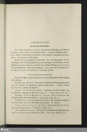Viertes Kapitel. Gleichnamige Geschlechter