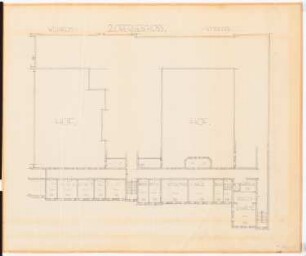 Reichsluftfahrtministerium, Berlin (Vorgängerbauten): ehemaliges Kriegsministerium: Gebäudeteil Wilhelmstraße 82-85: Grundriss 2. OG