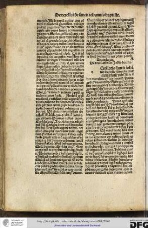 Legenda cxx: De decollatione sancti Johannis batiste (!).