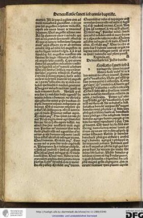 Legenda cxx: De decollatione sancti Johannis batiste (!).