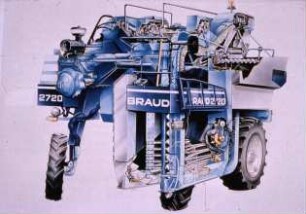 Fotografie: Weinbau, Erntetechnik, Erntemaschine