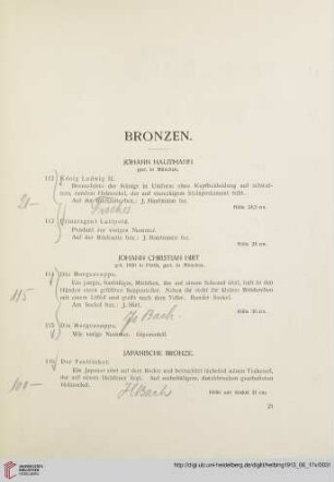 Bronzen (Nr. 112-125)