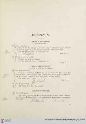 Bronzen (Nr. 112-125)