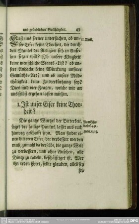 [II. Theil, oder zweyte Untersuchung in Betrachtung unserer selbst, allwo gehandelt wird: Vom Eifer ... ]