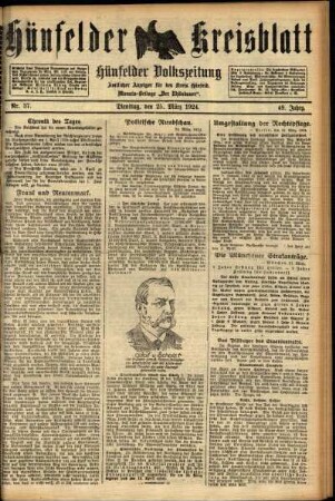 Ausgabe vom Dienstag, den 25. März 1924.