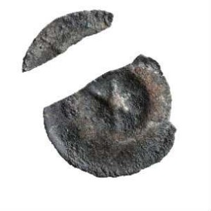 Fundmünze, Scherf (Hohlscherf)?, Hohlpfennig?, ca. 1300 - 1320?