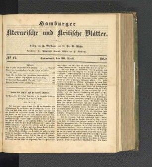 No. 47. 20. April 1850