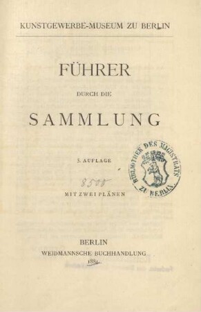 Führer durch die Sammlung