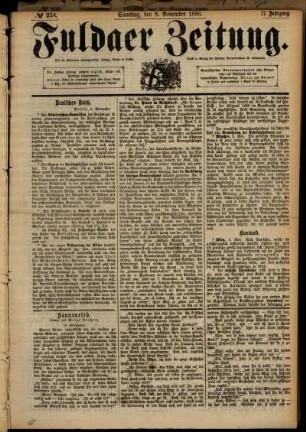 Ausgabe vom Samstag, den 08. November 1890.