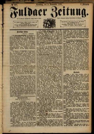 Ausgabe vom Samstag, den 08. November 1890.