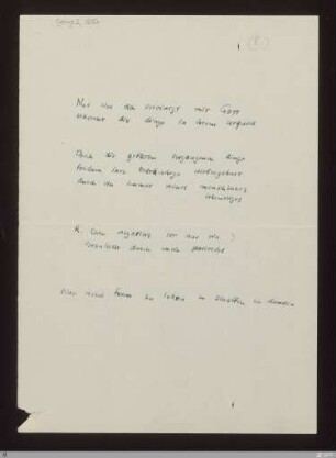 8) Nur wer sich vereinigt mit Gott : [NLB, S. 101/105] / Niederschrift von Berthold Schenk von Stauffenberg