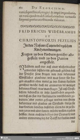 Fridericus Widebramus Et Christophorus Pezelius