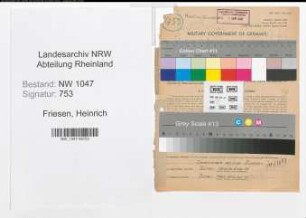 Entnazifizierung Heinrich Friesen , geb. 27.09.1902 (Kaufmann)