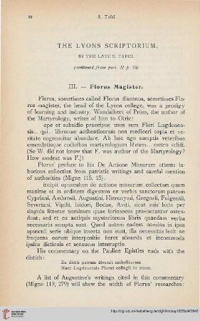 The Lyons Scriptorium (continued)