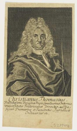 Bildnis des Christianus Thomasius