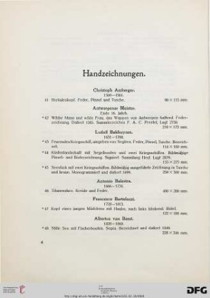 Handzeichnungen (Nr. 41-122a)