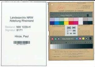 Entnazifizierung Paul Hinze , geb. 16.05.1897 (Betriebswart)