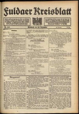 Ausgabe vom Mittwoch, den 20. Dezember 1916.