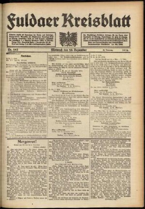 Ausgabe vom Mittwoch, den 20. Dezember 1916.