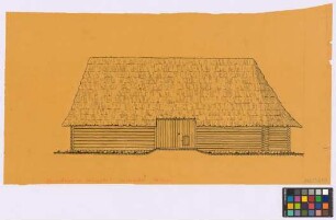 Zabelkau, Schurgersdorf ([Landkreis Ratibor]): Pfarrscheune. Pfarrscheune (Seiten-Ansicht)