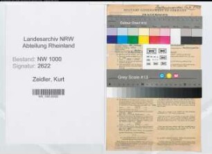 Entnazifizierung Kurt Zeidler, geb. 09.03.1905 (Postinspektor)