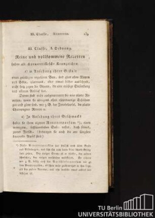 III. Classe, I. Ordnung. Reine und vollkommene Renetten.