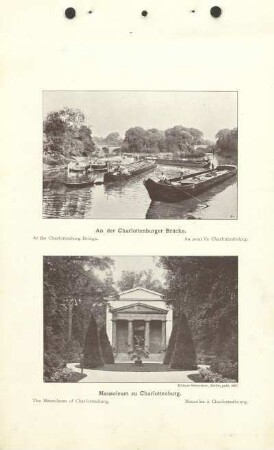 An der Charlottenburger Brücke ; Mausoleum zu Charlottenburg