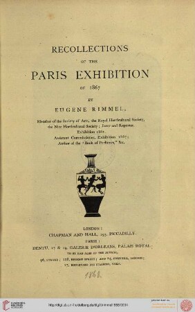 Recollections of the Paris exhibition of 1867
