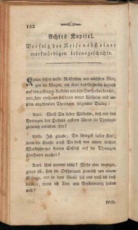 Achtes Kapitel. Verfolg der Reise nebst einer merkwürdigen Lebensgeschichte.