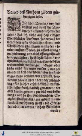 Vorred deß Authorn zů dem gůthertzigen Leser.