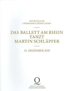 Das Ballett am Rhein tanzt Martin Schläpfer