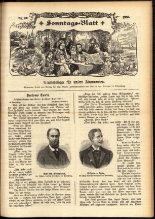 Ausgabe vom Sonntag, den 26. November 1905.
