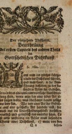 Georg Friedrich Meiers der Weltweisheit öffentlichen lehrers zu Halle Beurtheilung der Gottschedischen Dichtkunst, 6
