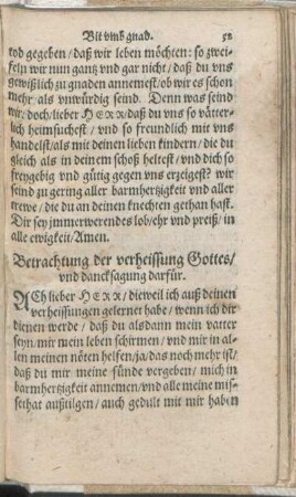 Betrachtung der verheissung Gottes/ vnd dancksagung darfür.