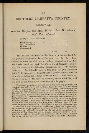 15-17, Dharwar