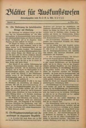 15.1918: Blätter für Auskunftswesen