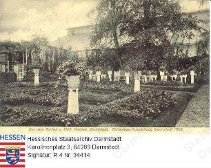 Darmstadt, Gartenbauausstellung 1905 / Roter Garten von Hoflieferant [Heinrich] Henkel, Darmstadt