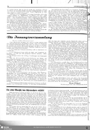 Die Innungsversammlung