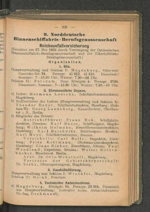 9. Norddeutsche Binnenschiffahrts-Berufsgenossenschaft