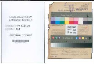 Entnazifizierung Edmund Schramm , geb. 23.08.1903 (Werkmeister)