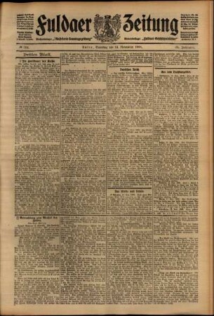 Dritte Ausgabe vom Samstag, den 14. November 1908.