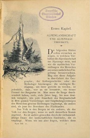 Alpenlandschaft und Alpensage in den bayerischen Bergen