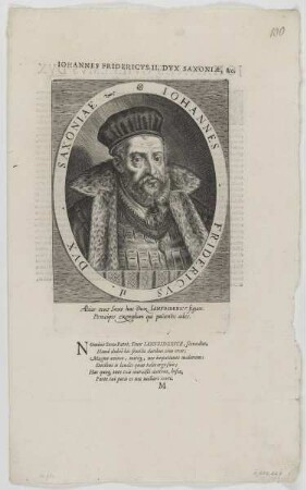 Bildnis des Iohannes Fridericvs II., Herzog von Sachsen