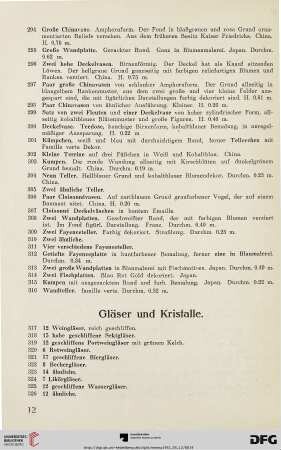 Gläser und Kristalle (Nr. 317-377)