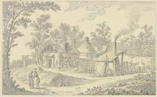Dorflandschaft vor Schmiede