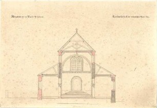 Gärtner, Friedrich von; Heilsbronn; Münsterkirche - Basilika (Querschnitt)