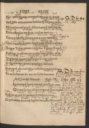 Ad Claudiu[m] Nerone[m]. Ep[isto]la .IX.
