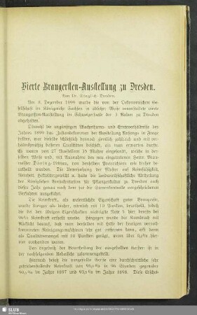 Vierte Braugersten-Ausstellung zu Dresden